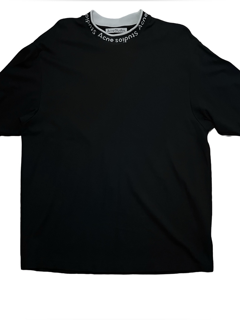 Acne Studios Black Logo Neck T-Shirt